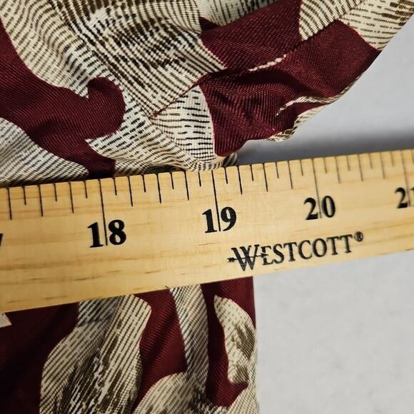 Vintage Washed Silk Blazer Women 2 Jacket Floral Elegant Formal Baroque Burgundy - Picture 12 of 14